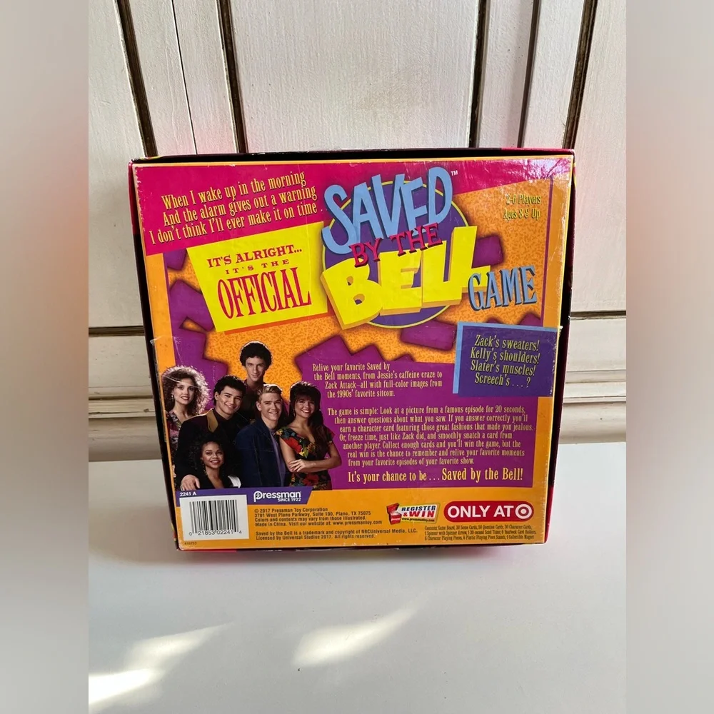 Pressman SAVED BY THE BELL Board Game Retro 90'S TV Series Pop Culture 2017